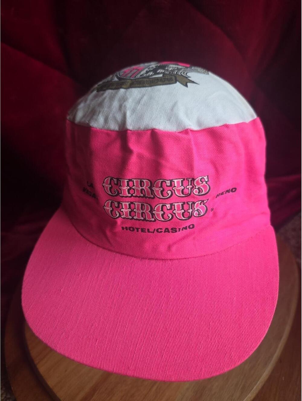 Circus Circus Casino Las Vegas, Nevada Adjustable Snapback Hat White/ Hot Pink
